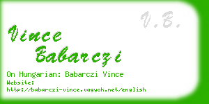 vince babarczi business card